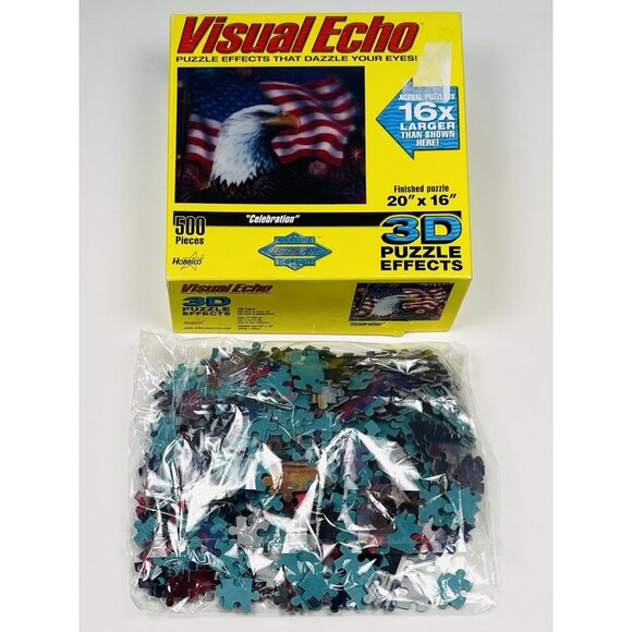 Lot 3 JIGSAW PUZZLES 500pc & 750pc Complete National Geographic Visual Echo EUC - Picture 5 of 9